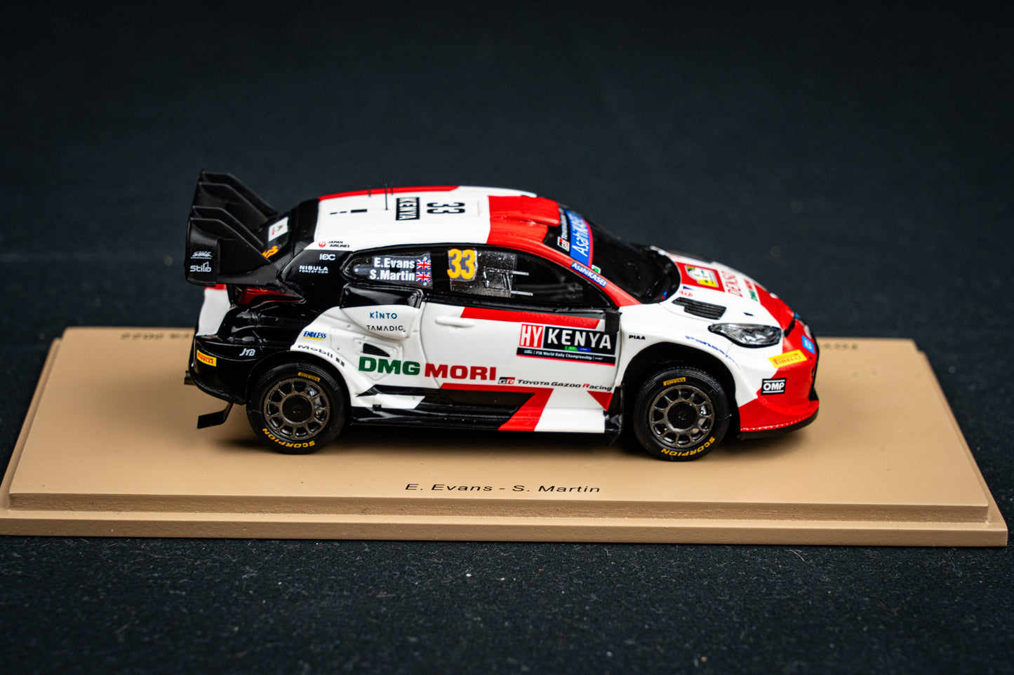 Toyota GR Yaris Rallye1 #33 E. Evans / S. Martin - 2nd Safari Rallye Kenya 2022 - Spark 1:43