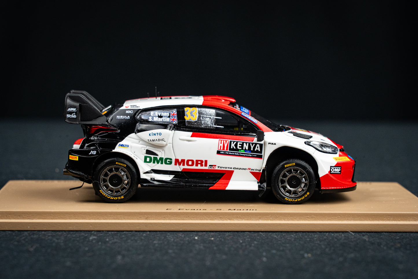 Toyota GR Yaris Rallye1 #33 E. Evans / S. Martin - 2nd Safari Rallye Kenya 2022 - Spark 1:43