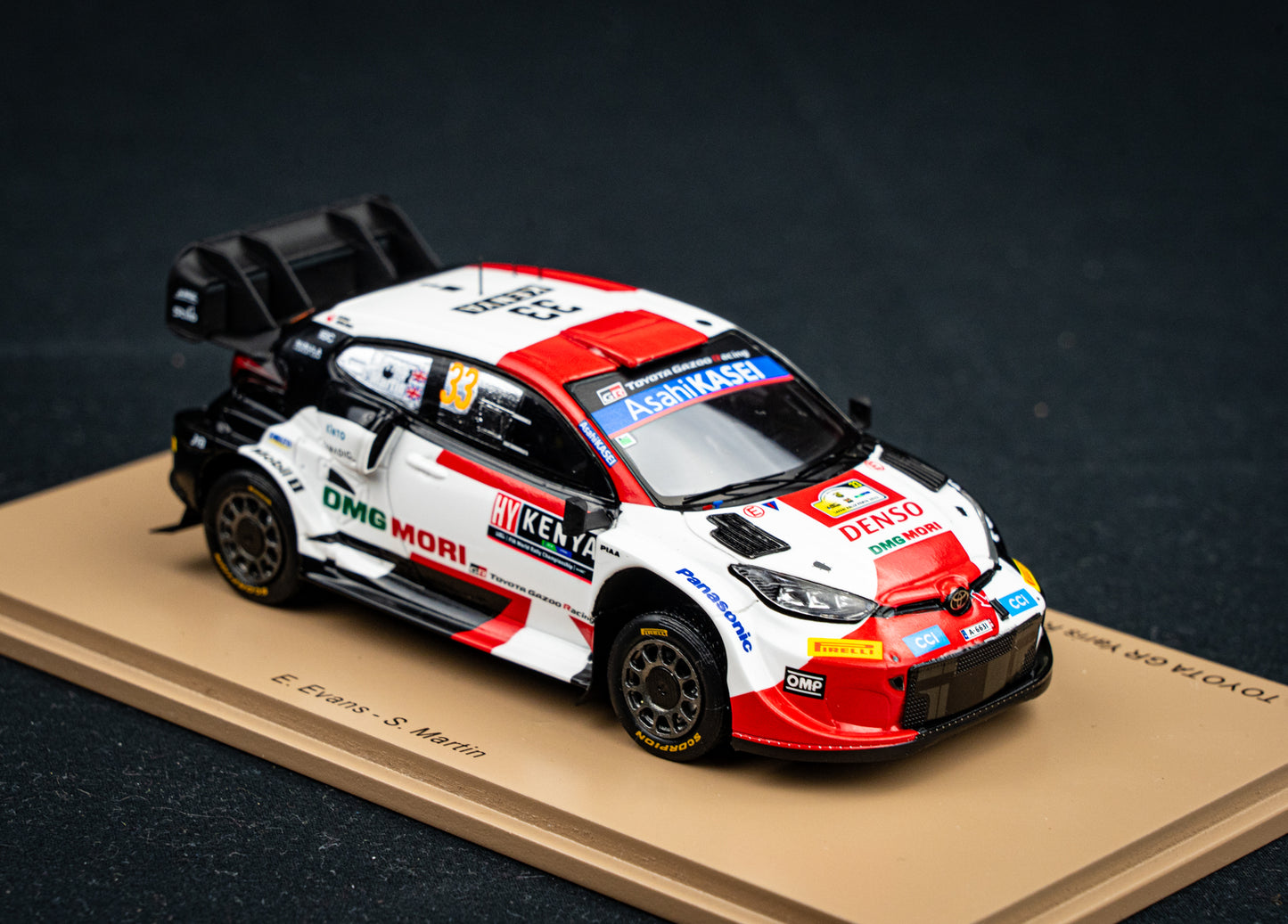 Toyota GR Yaris Rallye1 #33 E. Evans / S. Martin - 2nd Safari Rallye Kenya 2022 - Spark 1:43