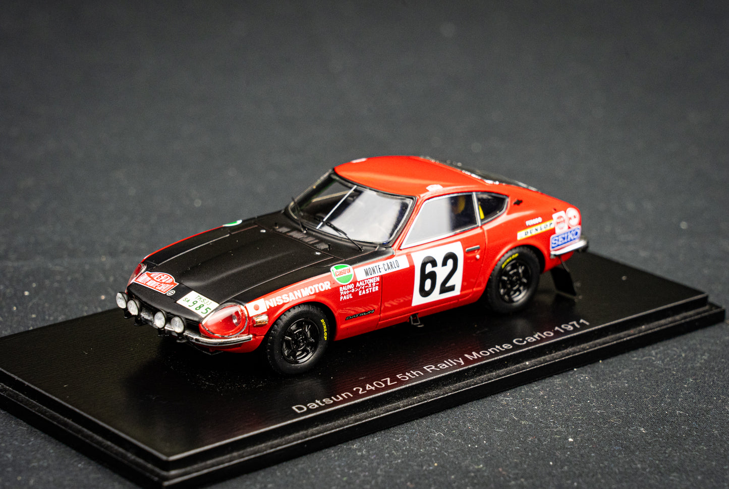 Datsun 240Z #62 Rauno Altonen / Paul Easter - 5th Rallye Monte Carlo 1971 - Spark 1:43