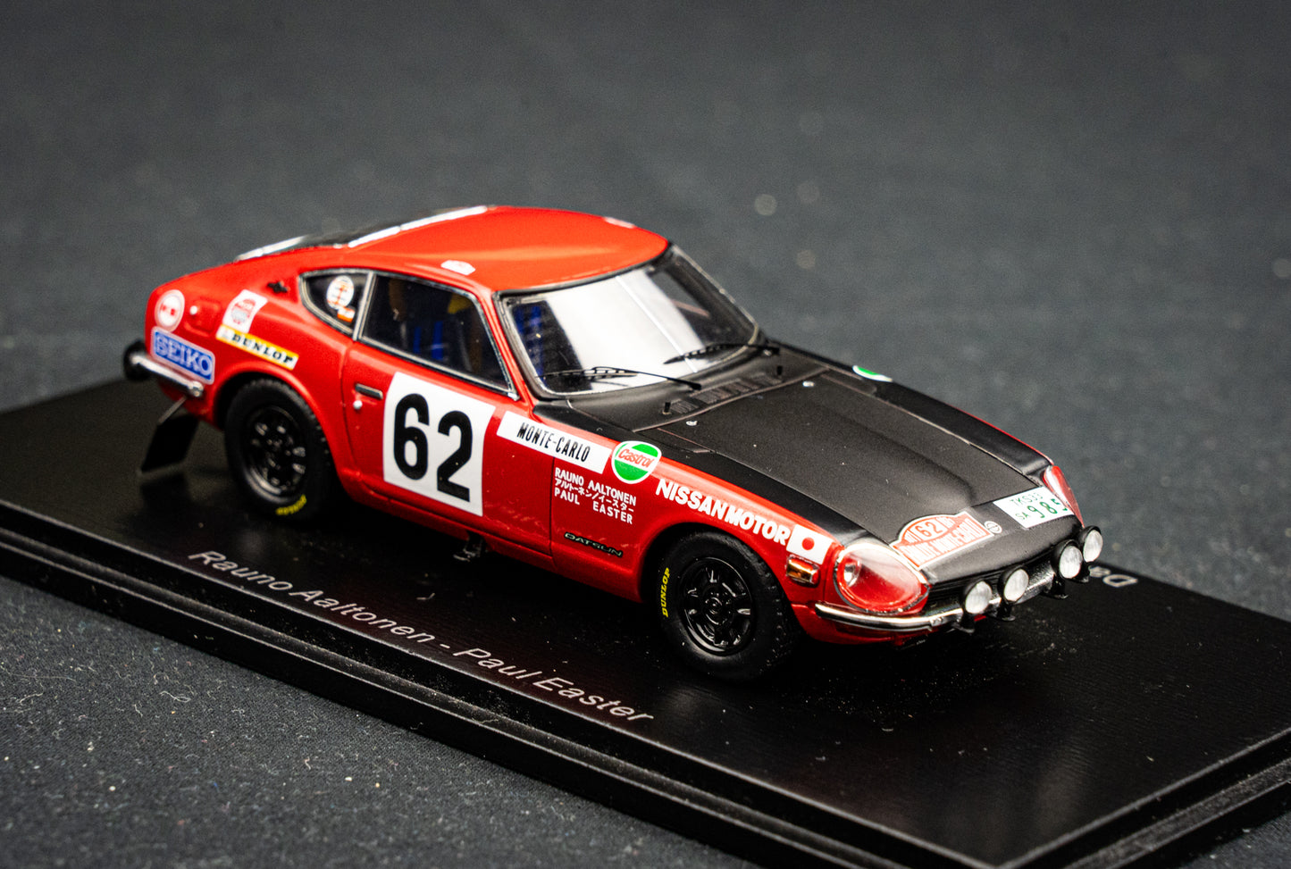 Datsun 240Z #62 Rauno Altonen / Paul Easter - 5th Rallye Monte Carlo 1971 - Spark 1:43