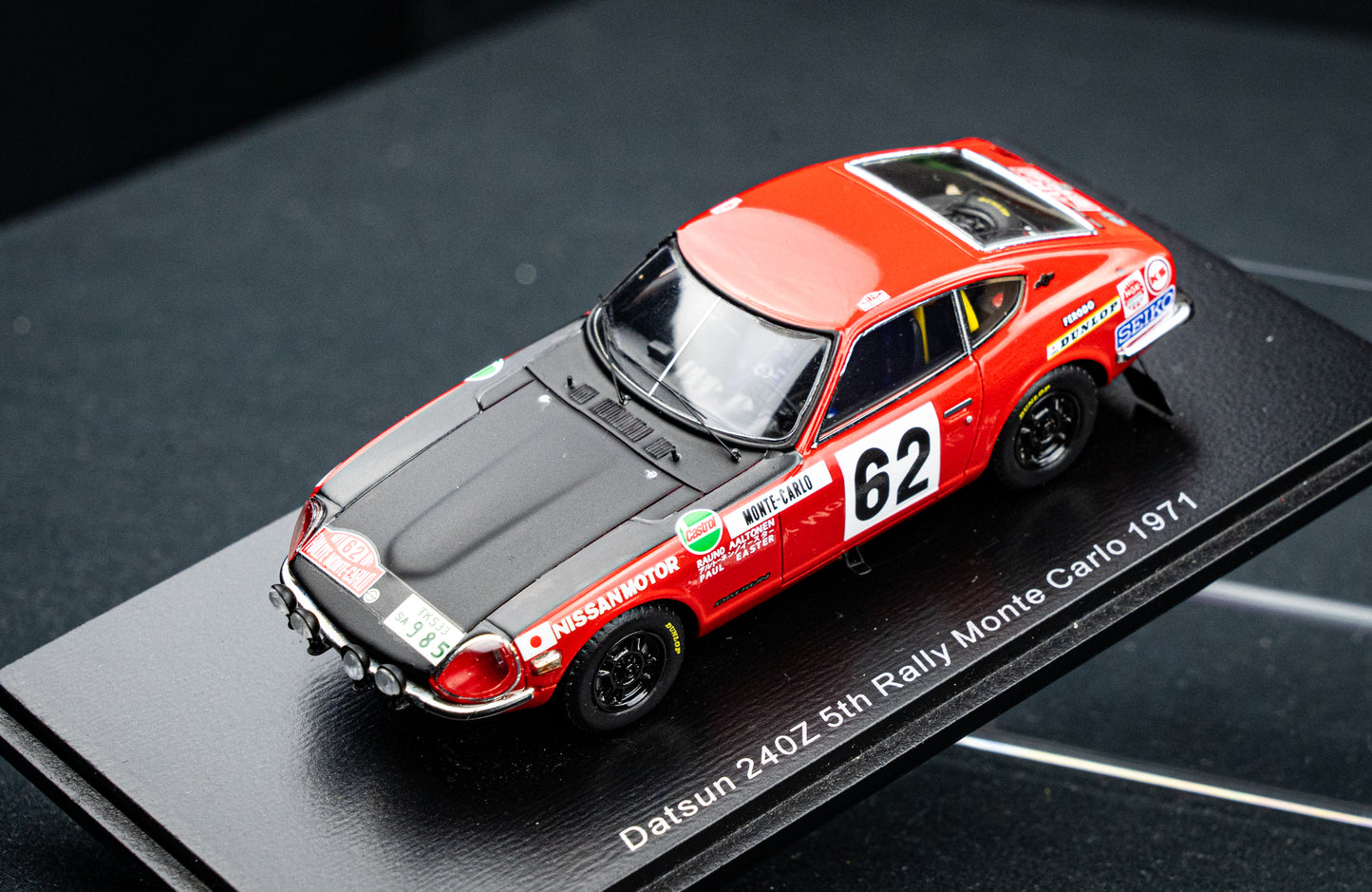 Datsun 240Z #62 Rauno Altonen / Paul Easter - 5th Rallye Monte Carlo 1971 - Spark 1:43