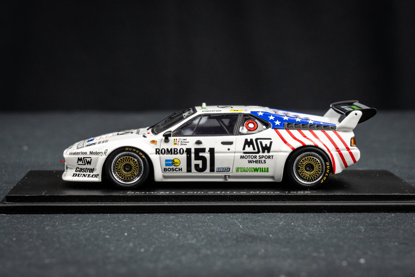 BMW M1 #151 Dören / Birrane / Libert - 15th 24h LeMans 1985 - Spark 1:43