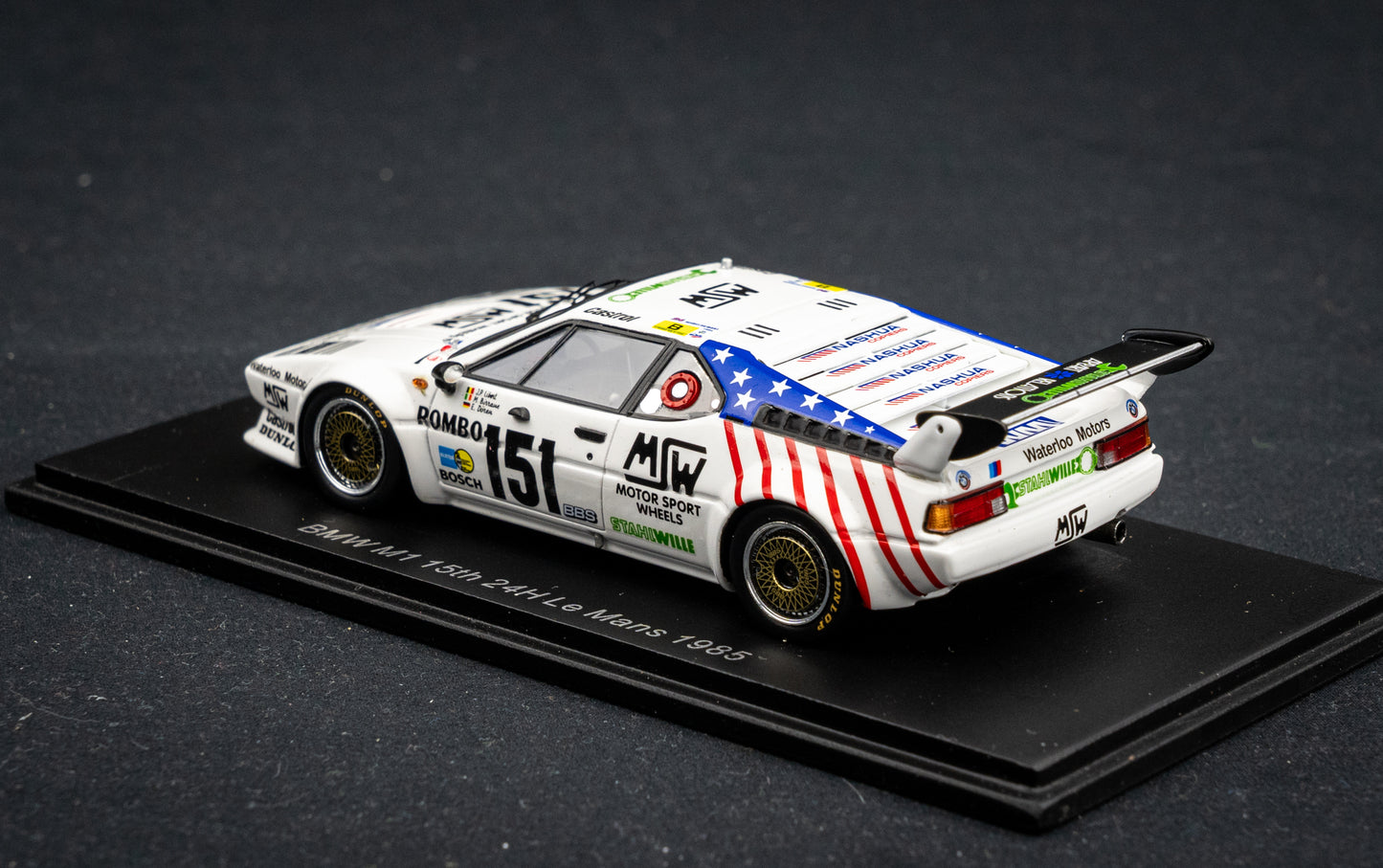 BMW M1 #151 Dören / Birrane / Libert - 15th 24h LeMans 1985 - Spark 1:43