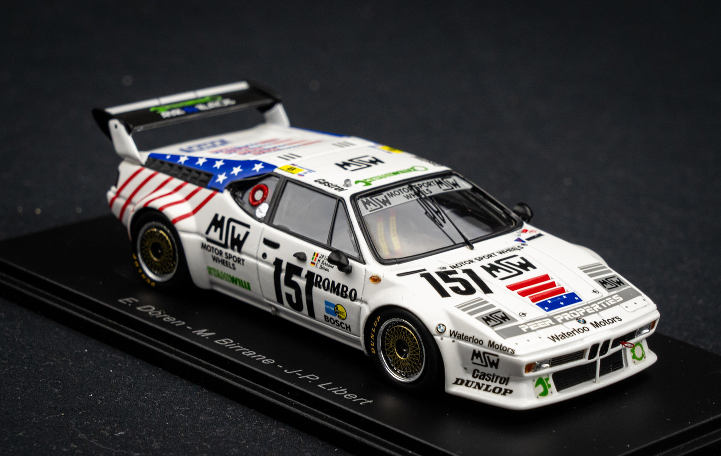 BMW M1 #151 Dören / Birrane / Libert - 15th 24h LeMans 1985 - Spark 1:43