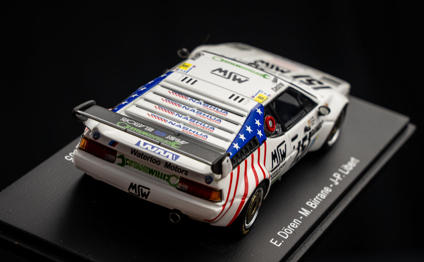 BMW M1 #151 Dören / Birrane / Libert - 15th 24h LeMans 1985 - Spark 1:43