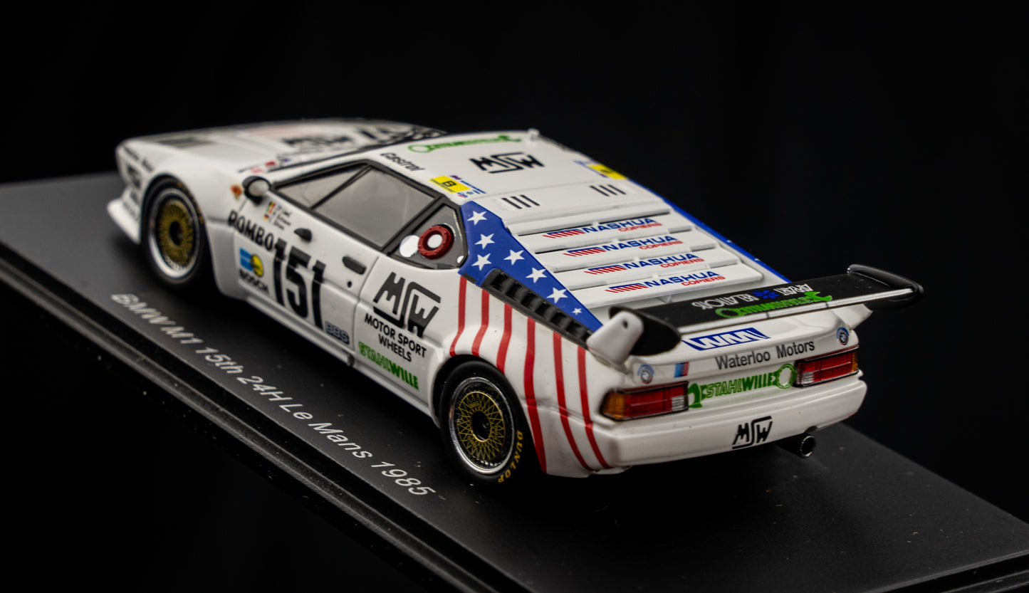 BMW M1 #151 Dören / Birrane / Libert - 15th 24h LeMans 1985 - Spark 1:43