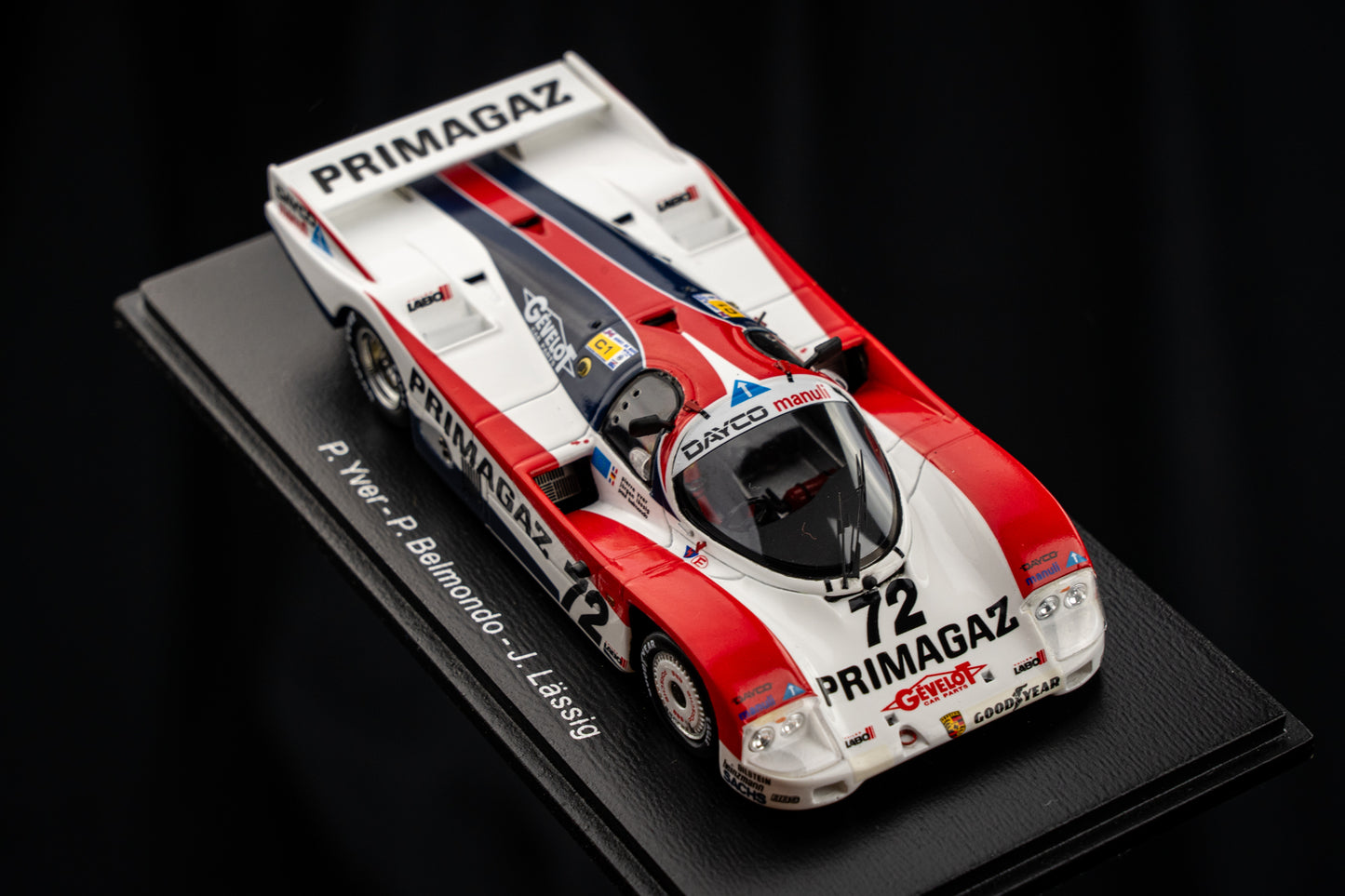 Porsche 962C #72 Yver / Belmondo / Lässig - 24h LeMans 1989 - Spark 1:43