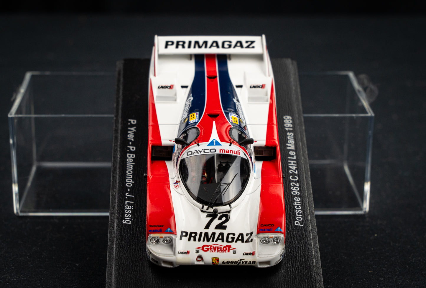 Porsche 962C #72 Yver / Belmondo / Lässig - 24h LeMans 1989 - Spark 1:43