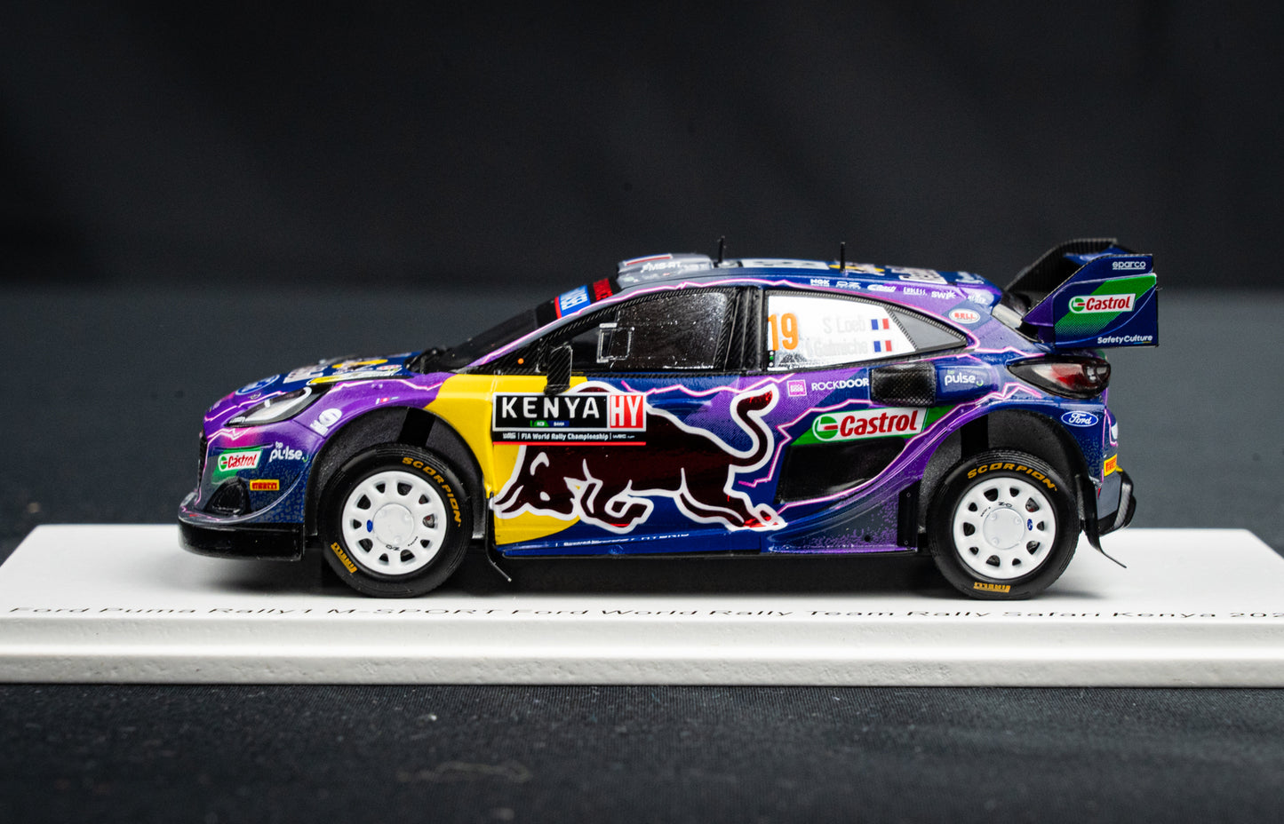 Ford Puma Rallye1 #19 S. Loeb / Galmiche - Safari Rallye Kenya 2022 - Spark 1:43