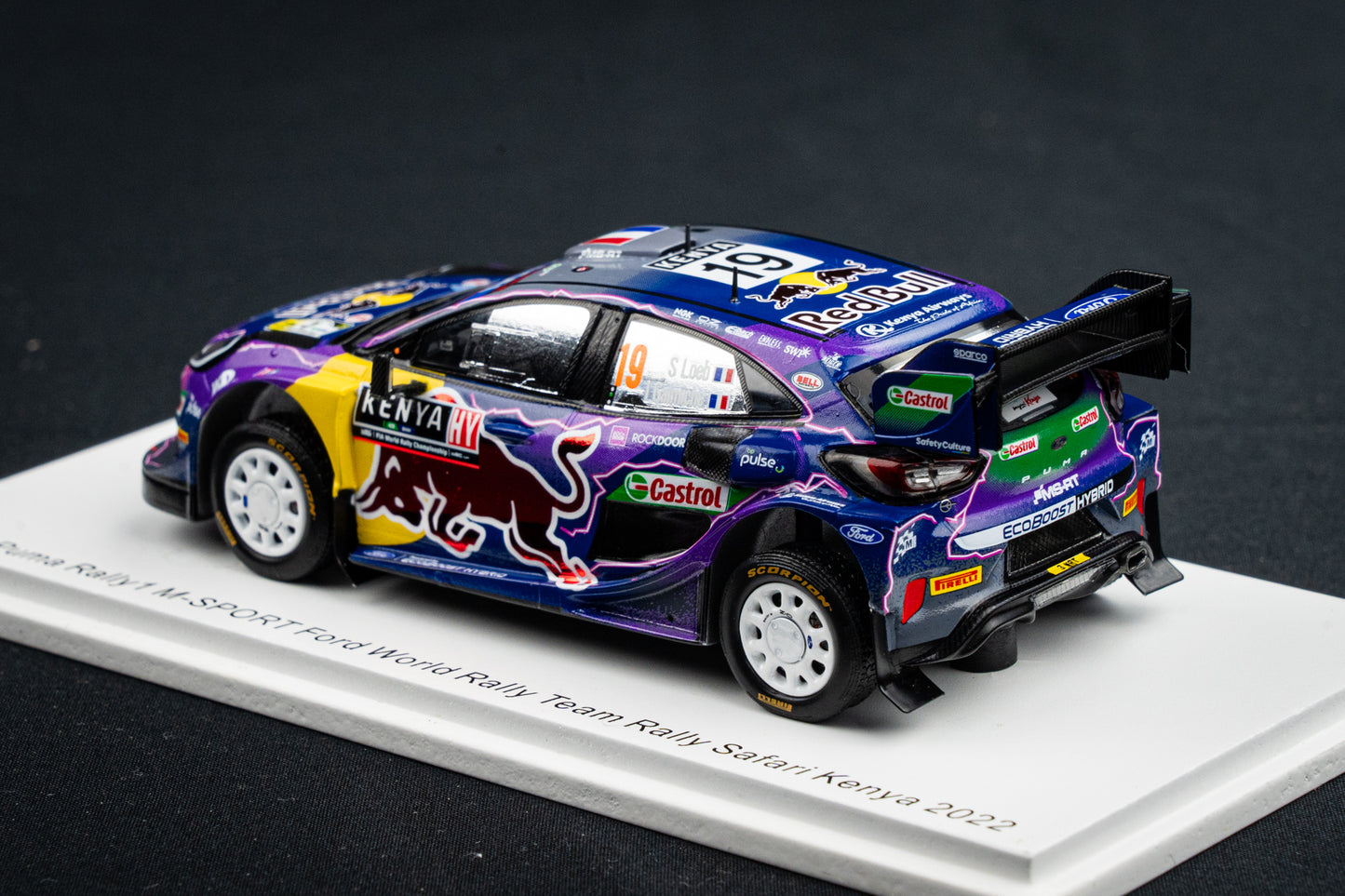 Ford Puma Rallye1 #19 S. Loeb / Galmiche - Safari Rallye Kenya 2022 - Spark 1:43