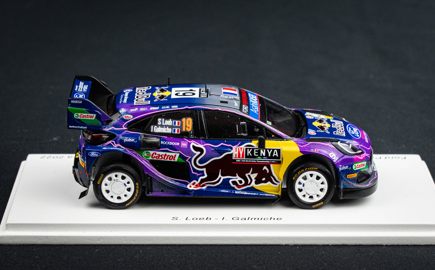 Ford Puma Rallye1 #19 S. Loeb / Galmiche - Safari Rallye Kenya 2022 - Spark 1:43