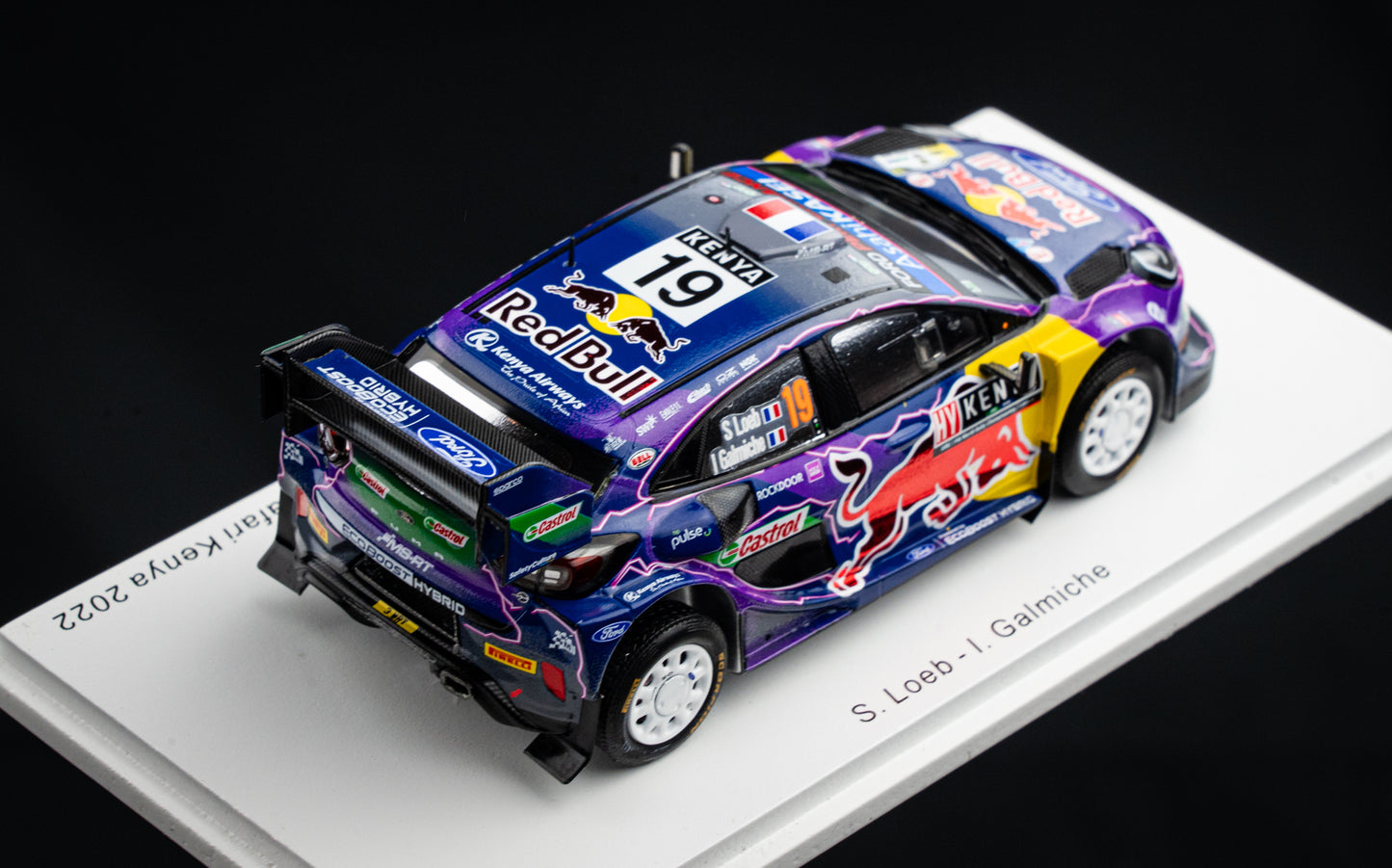 Ford Puma Rallye1 #19 S. Loeb / Galmiche - Safari Rallye Kenya 2022 - Spark 1:43