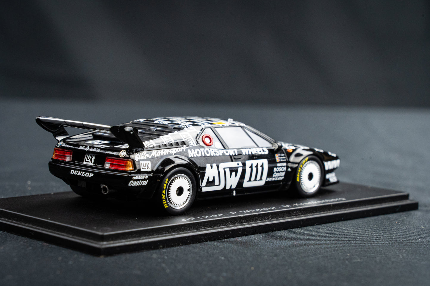 BMW M1 #111 Libert / Witmeur / Krankenberg - 24h LeMans 1986 - Spark 1:43