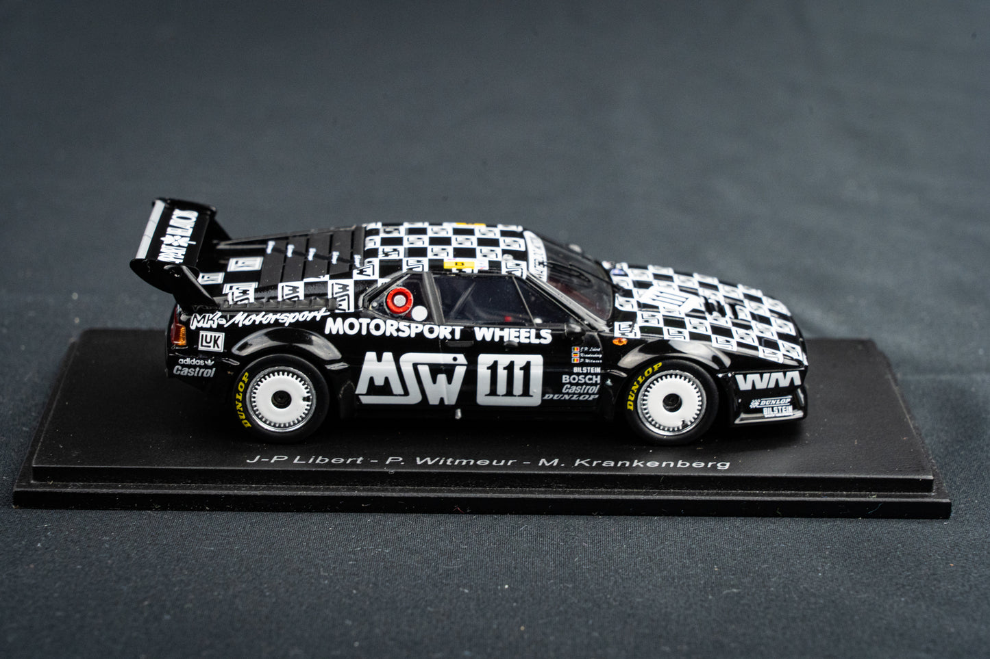 BMW M1 #111 Libert / Witmeur / Krankenberg - 24h LeMans 1986 - Spark 1:43