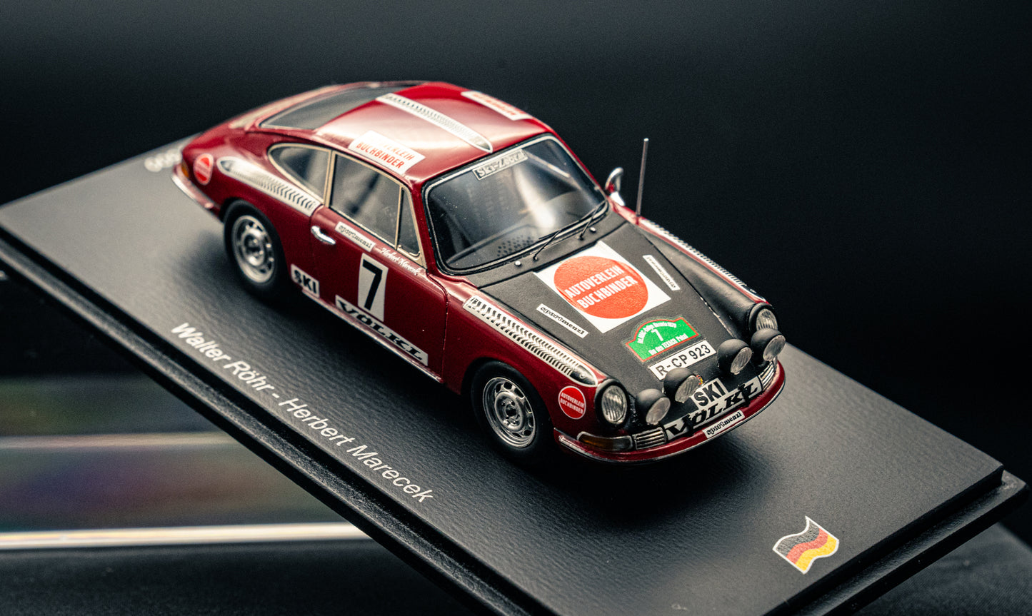 Porsche 911 #7 Walter Röhrl / H. Marecek Rallye Bavaria 1970 - lim. edition 1:43 Spark