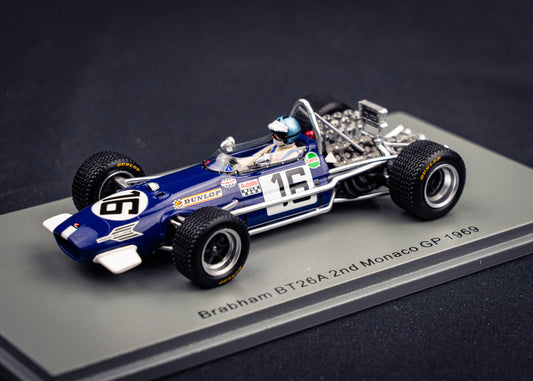 Brabham BT26A #16 Piers Courage - P2 GP Monaco 1969 - Spark 1:43