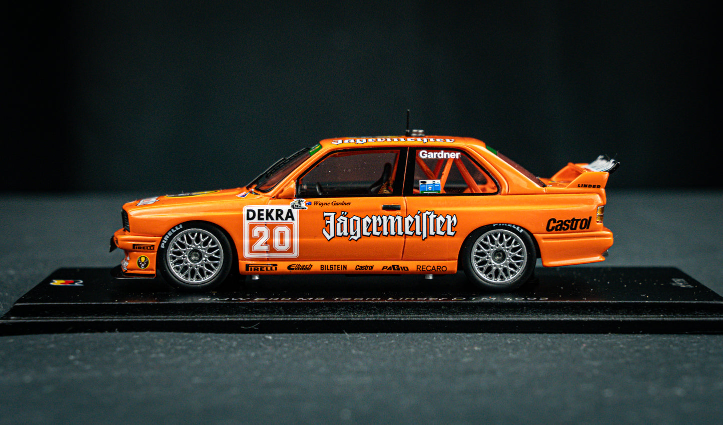 BMW E30 M3 lim. edition 500 Stk. no.20 W. Gardner Team Linder - DTM 1992 - Spark 1:43