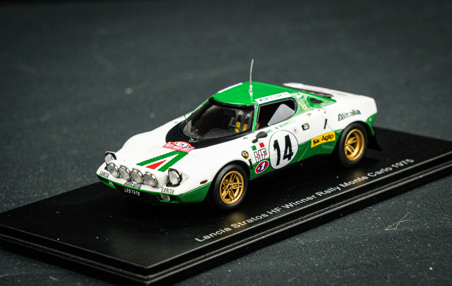 Lancia Stratos HF no.14 S. Munari / Mannucci - Sieger Monte Carlo Rallye 75 - Spark 1:43