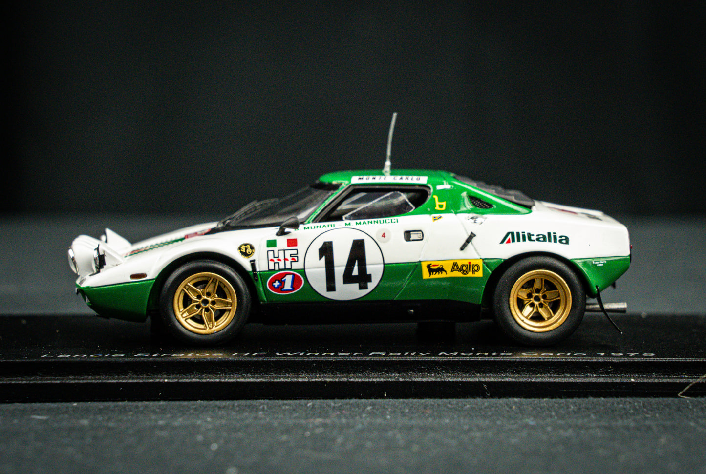 Lancia Stratos HF no.14 S. Munari / Mannucci - Sieger Monte Carlo Rallye 75 - Spark 1:43