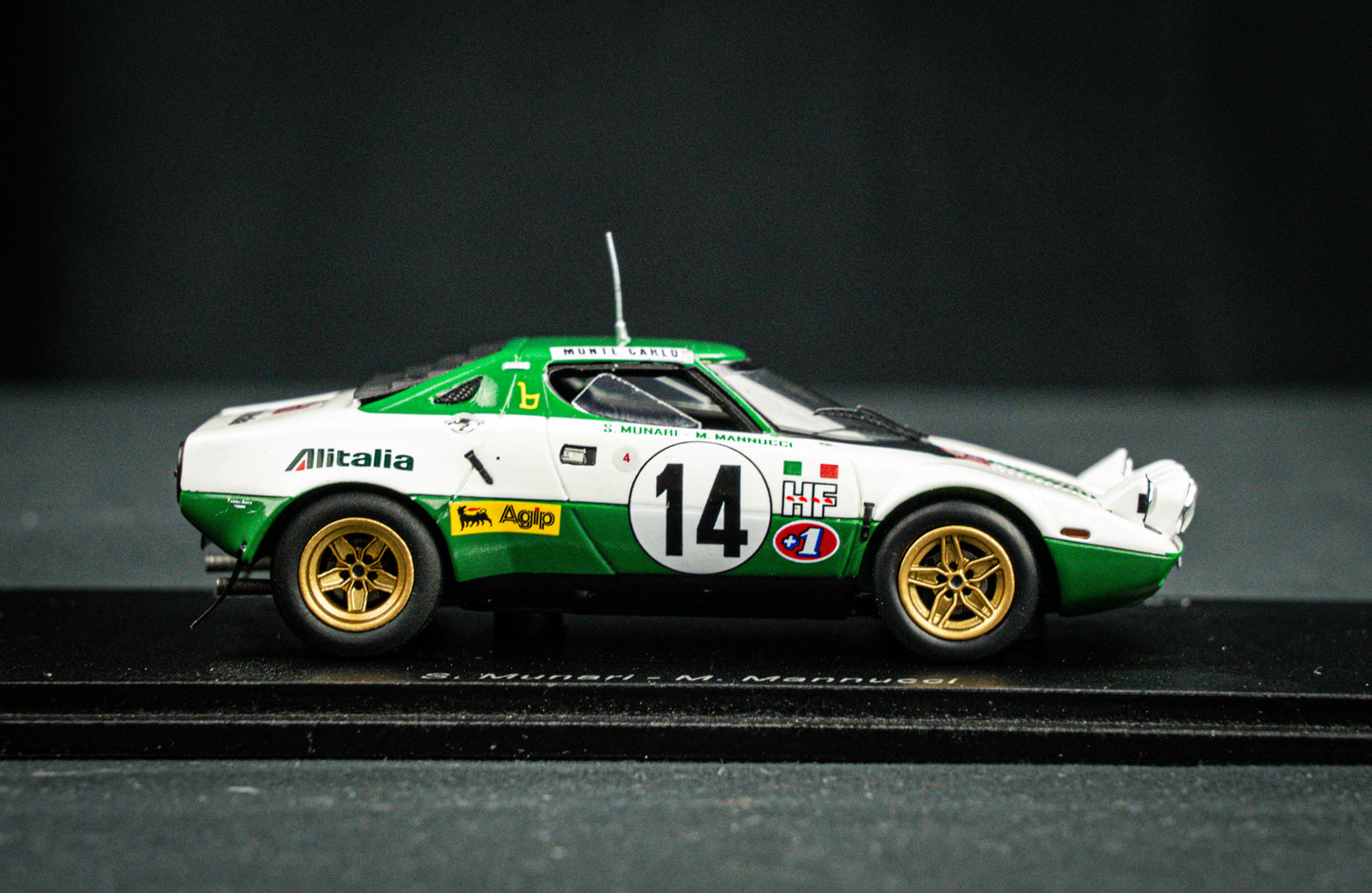 Lancia Stratos HF no.14 S. Munari / Mannucci - Sieger Monte Carlo Rallye 75 - Spark 1:43