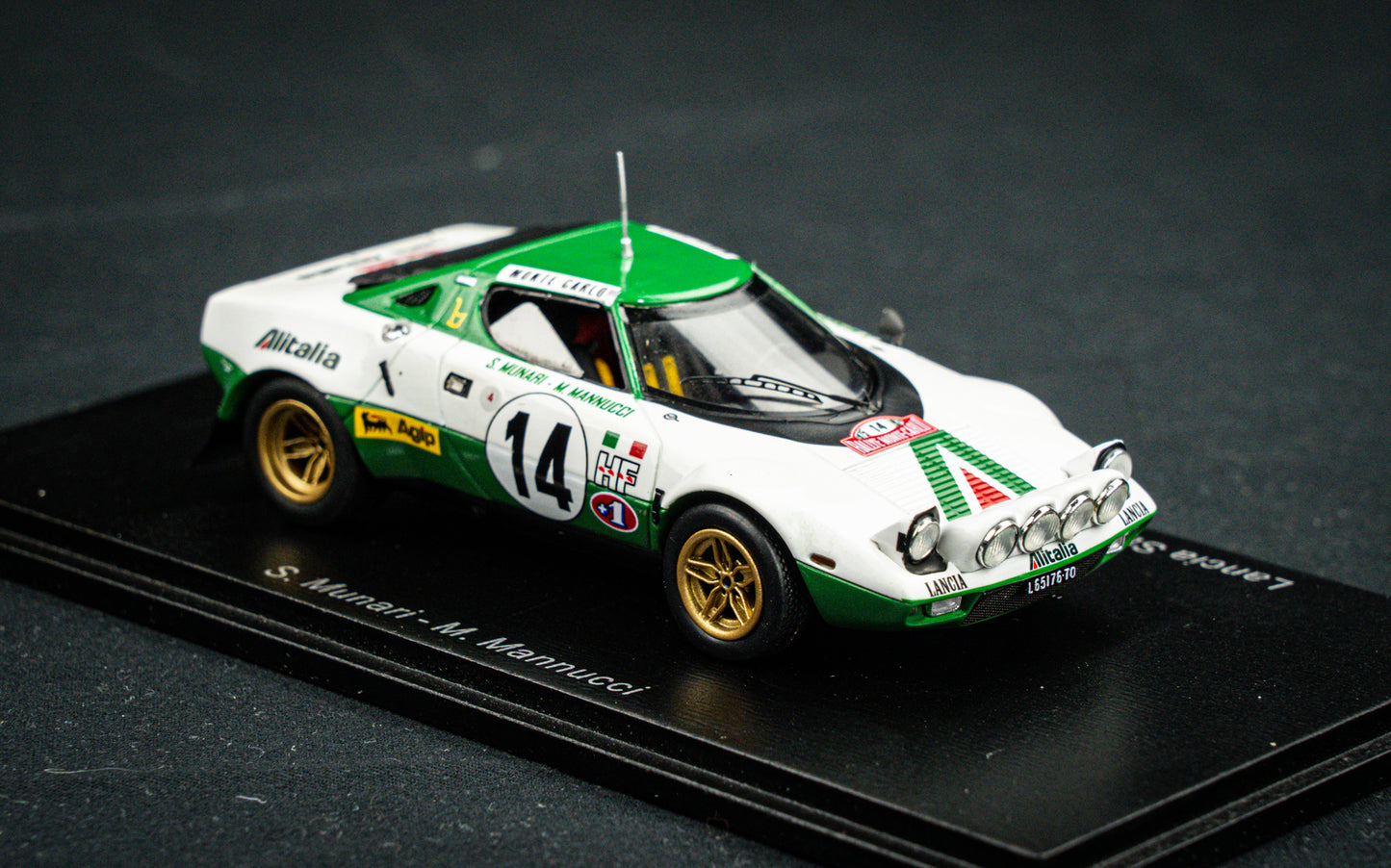 Lancia Stratos HF no.14 S. Munari / Mannucci - Sieger Monte Carlo Rallye 75 - Spark 1:43