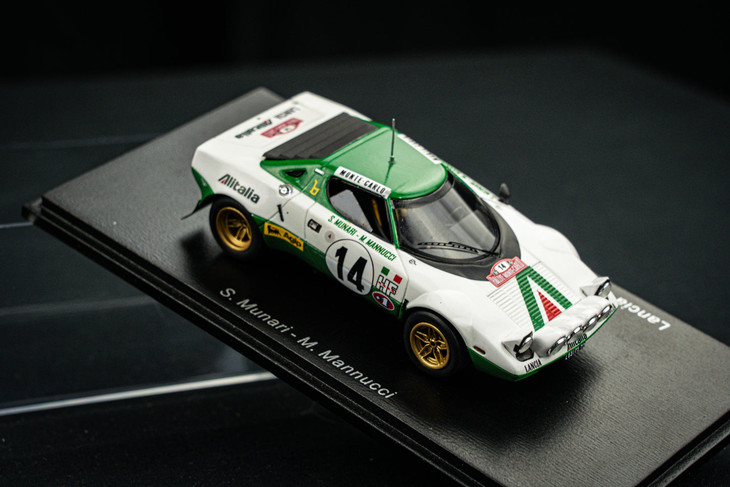 Lancia Stratos HF no.14 S. Munari / Mannucci - Sieger Monte Carlo Rallye 75 - Spark 1:43