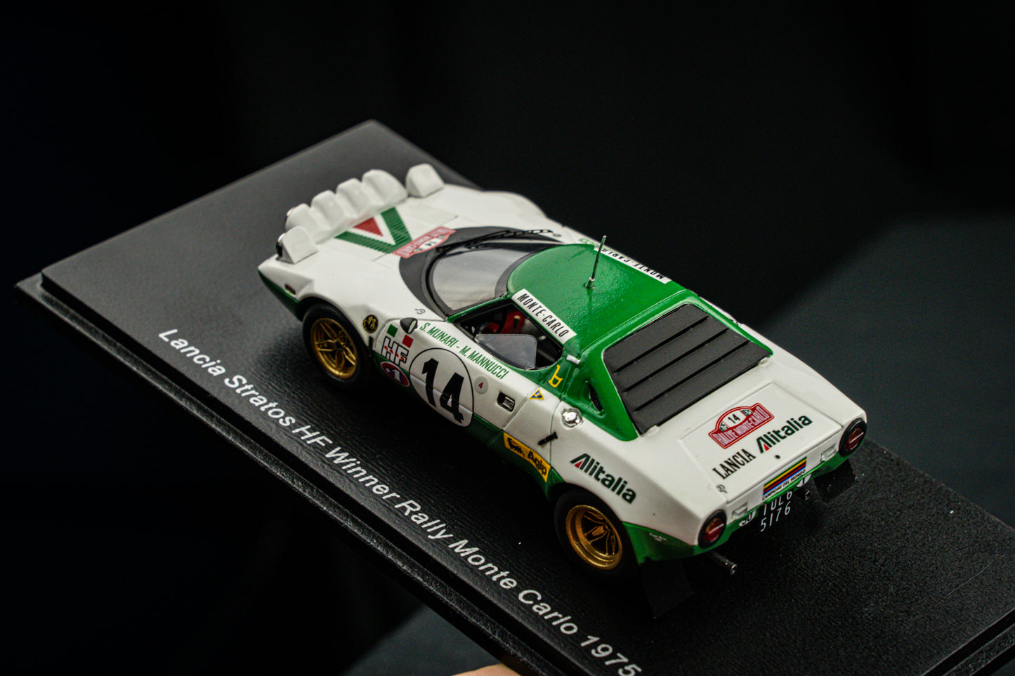 Lancia Stratos HF no.14 S. Munari / Mannucci - Sieger Monte Carlo Rallye 75 - Spark 1:43