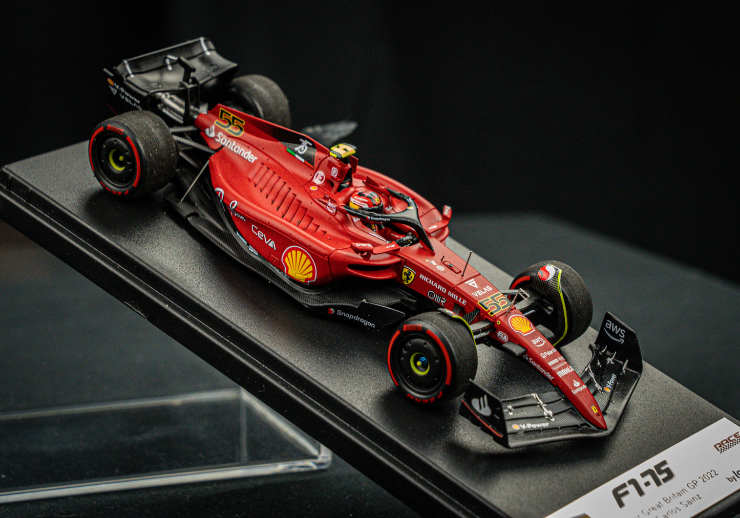 Carlos Sainz jr. Scuderia Ferrari F1-75 #55 Platz 1 GP Great Britain 2022 - Looksmart 1:43