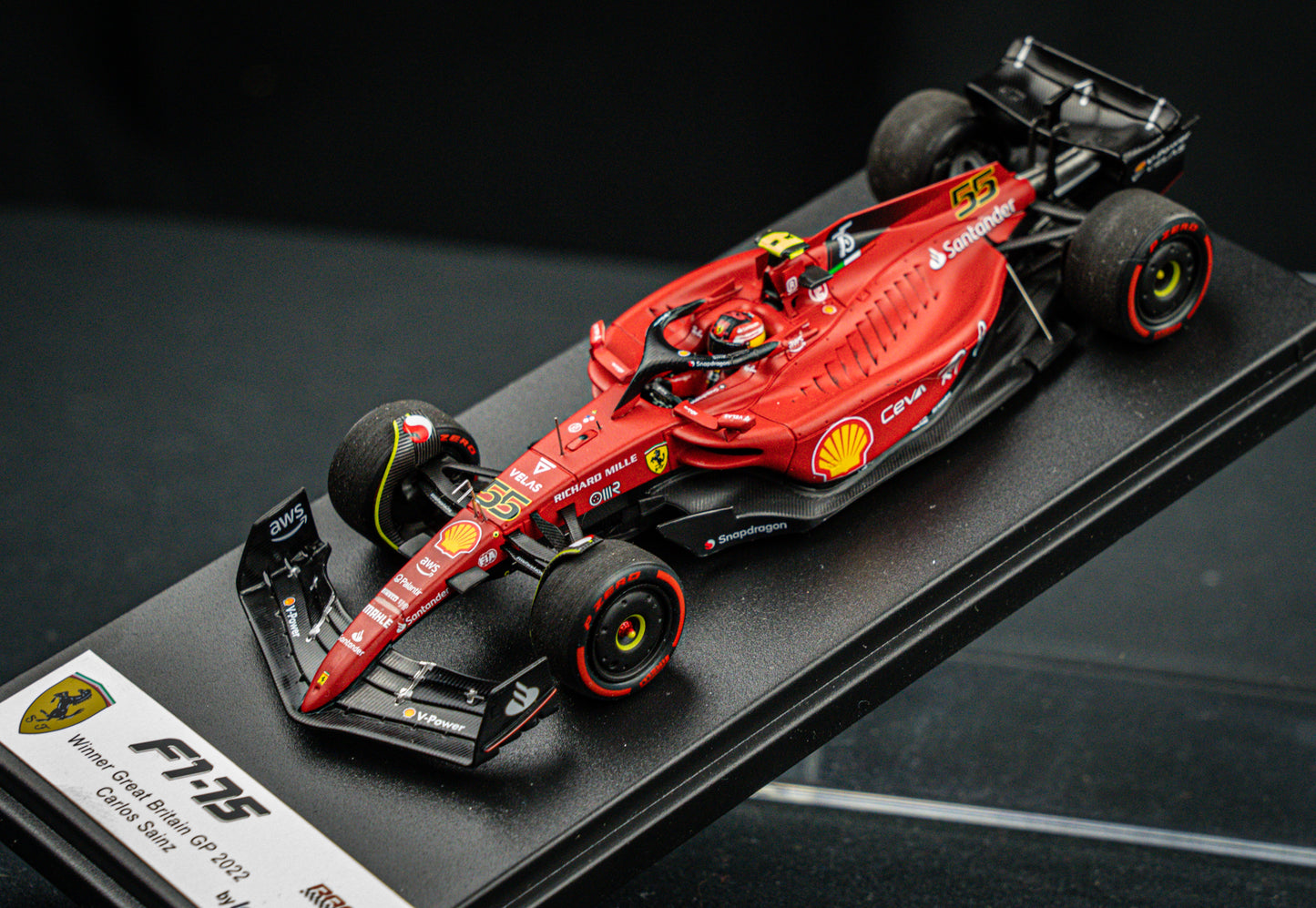 Carlos Sainz jr. Scuderia Ferrari F1-75 #55 Platz 1 GP Great Britain 2022 - Looksmart 1:43