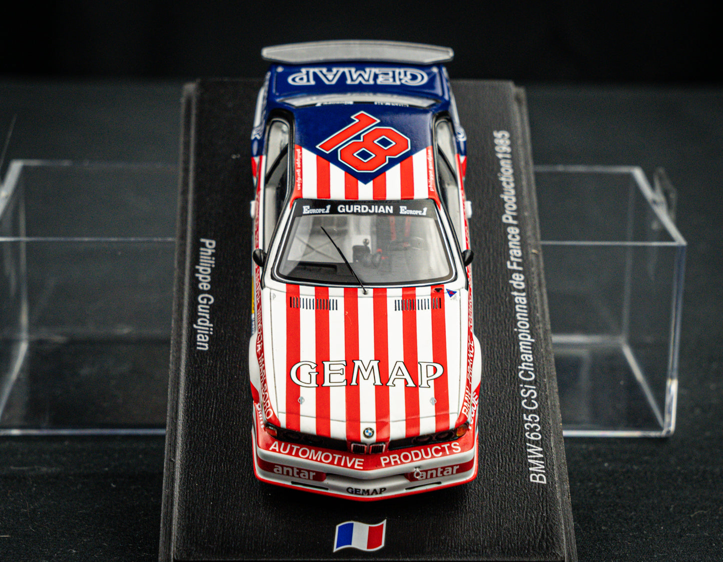 BMW 635csi lim. 500 pcs. #18 P. Gurdjian Championat de France Production 1985 Spark 1:43