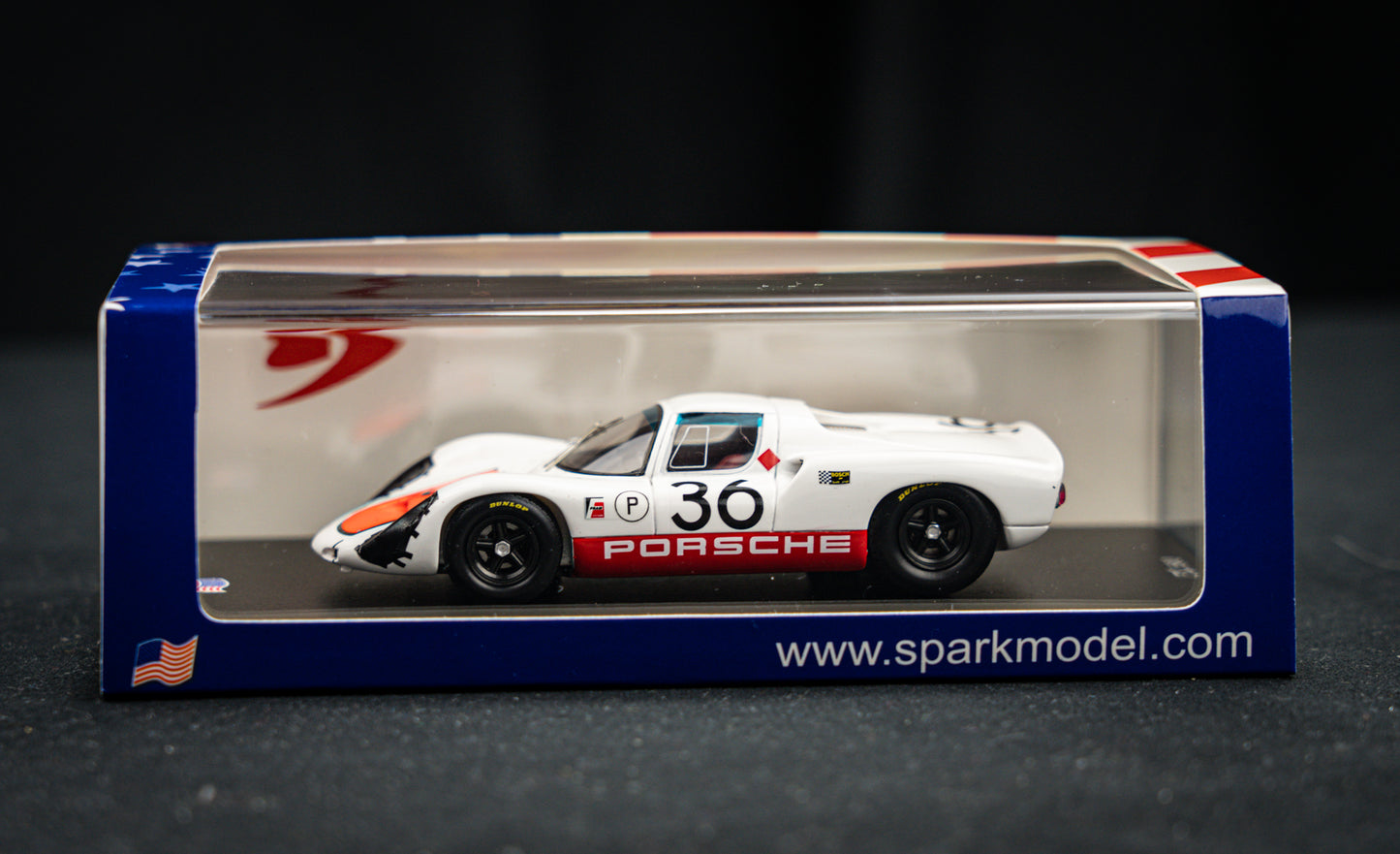 Porsche 910 lim. 500 pcs. #36 Patrick / Mitter / Rindt 3rd 12h Sebring 1967, Spark 1:43