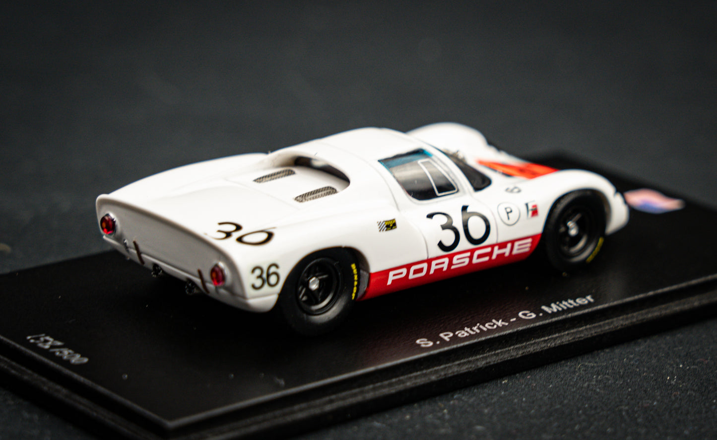 Porsche 910 lim. 500 pcs. #36 Patrick / Mitter / Rindt 3rd 12h Sebring 1967, Spark 1:43