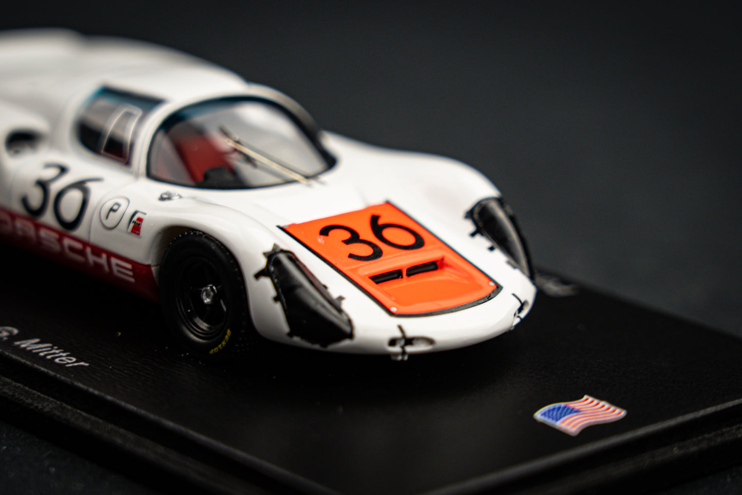 Porsche 910 lim. 500 pcs. #36 Patrick / Mitter / Rindt 3rd 12h Sebring 1967, Spark 1:43