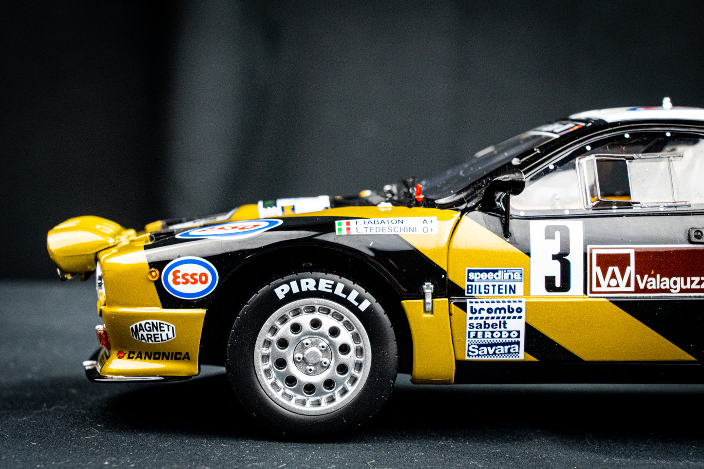 Lancia Rallye 037 #3 F. Tabaton / Tedeschini - P2 Targa Florio 1985 - Kyosho 1:18