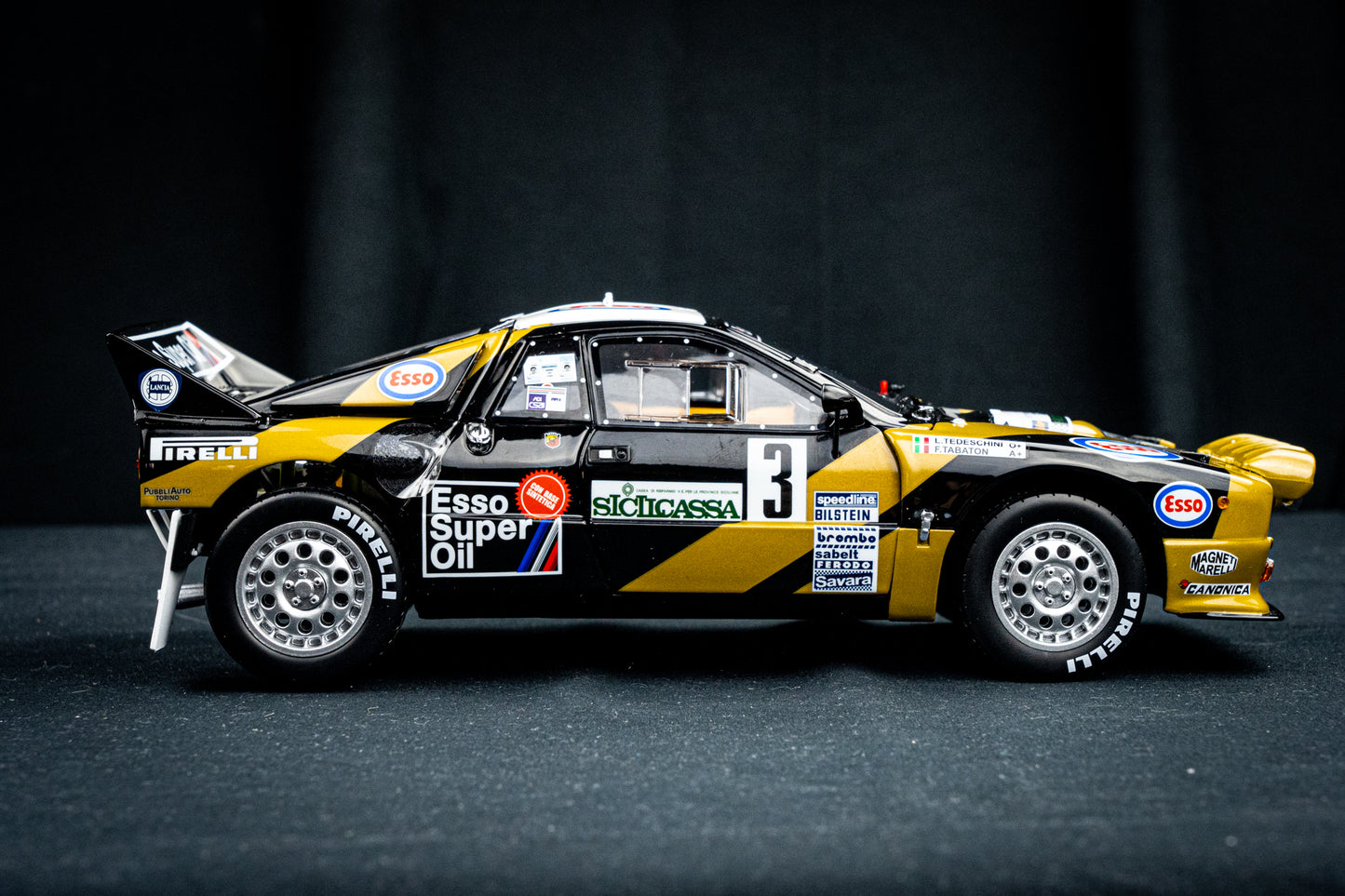 Lancia Rallye 037 #3 F. Tabaton / Tedeschini - P2 Targa Florio 1985 - Kyosho 1:18