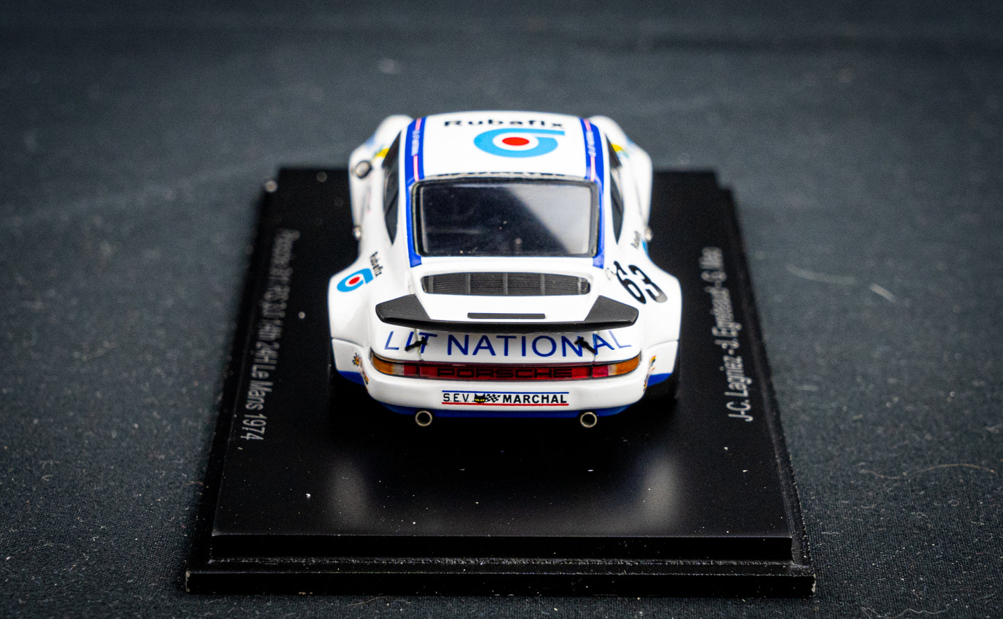 Porsche 911 RS 3.0 no.63 J.C.Lagniez/G.Meo/J.Egreteuad 14th 24h LeMans 1974 Spark  1:43