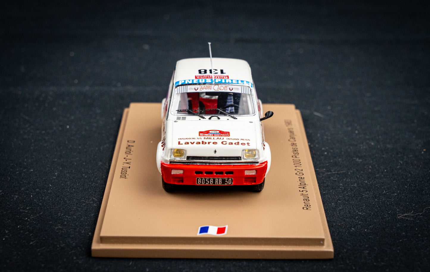 Renault 5 Alpine Gr.2 lim. 300 Stk. #138 D. Auriol / J.Y. Tussiot - Rallye 1000 Piste de Canjuers 83 Spark 1:43