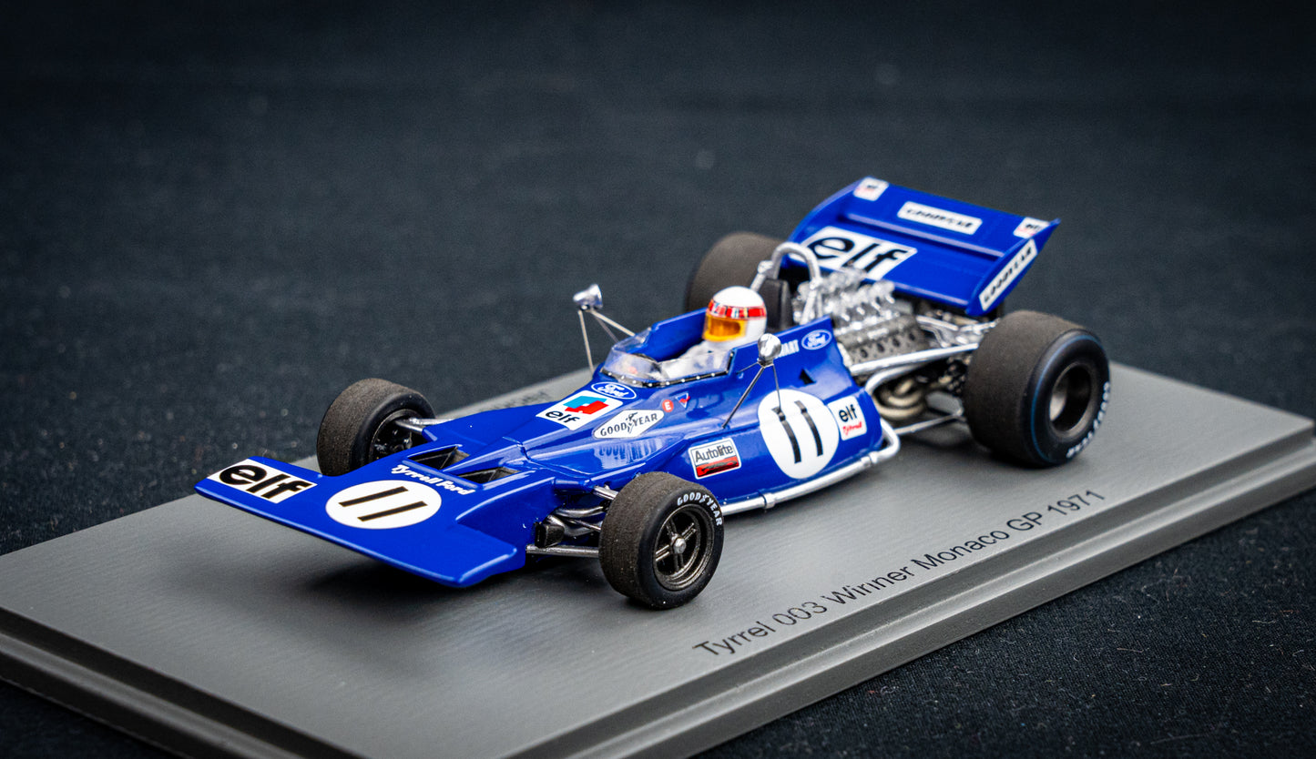 Tyrell 003 #11 Jackie Stewart, Winner GP Monte Carlo 1971 - Spark 1:43