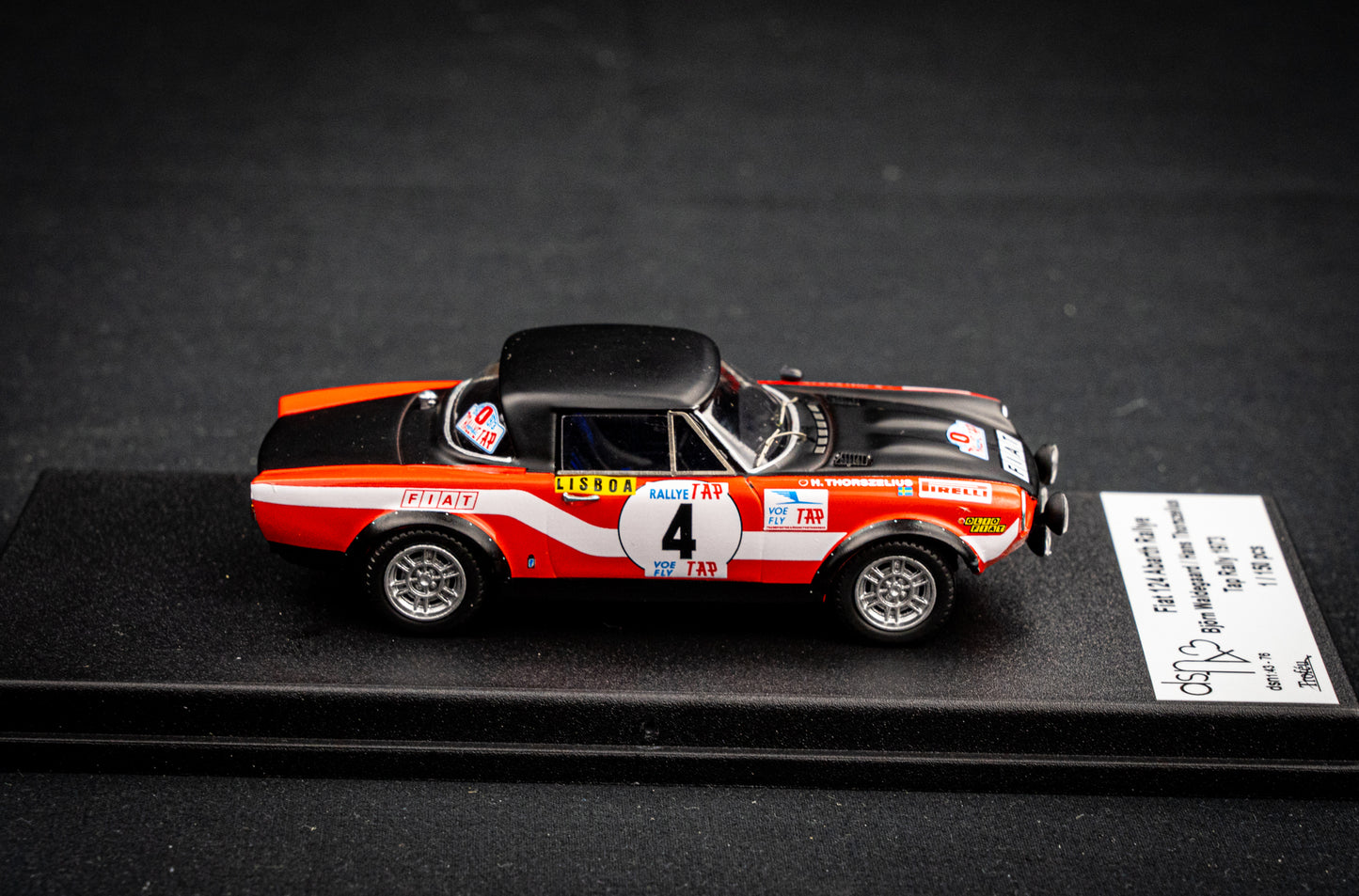 FIAT 124 Abarth Rallye lim. 150 pcs. #4 B. Waldegaard / H. Thorszelius - Rallye Portugal 1973 - Trofeu 1:43