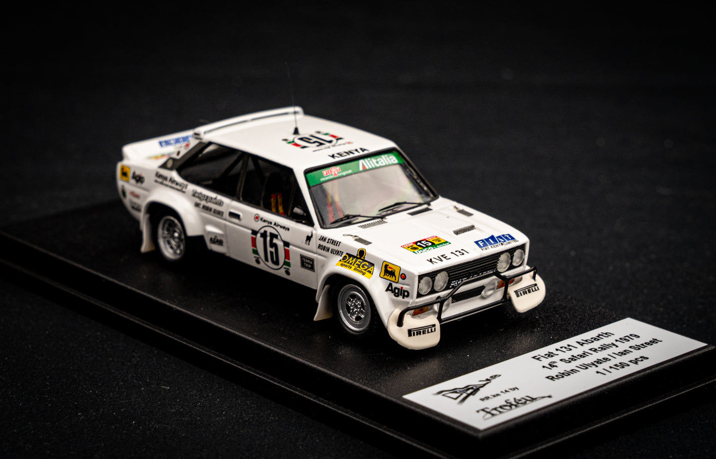 FIAT 131 Abarth lim. 150 pcs. #15 R. Ulyate / I. Street - P14 Safari Rallye 1979 - Trofeu 1:43