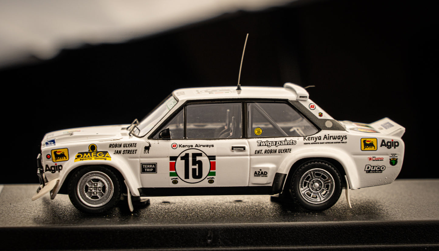 FIAT 131 Abarth lim. 150 pcs. #15 R. Ulyate / I. Street - P14 Safari Rallye 1979 - Trofeu 1:43