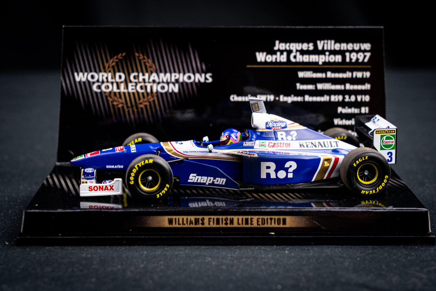 Jaques Villeneuve #3 Williams FW19 Formel 1 Weltmeister 1997 - Minichamps 1:43