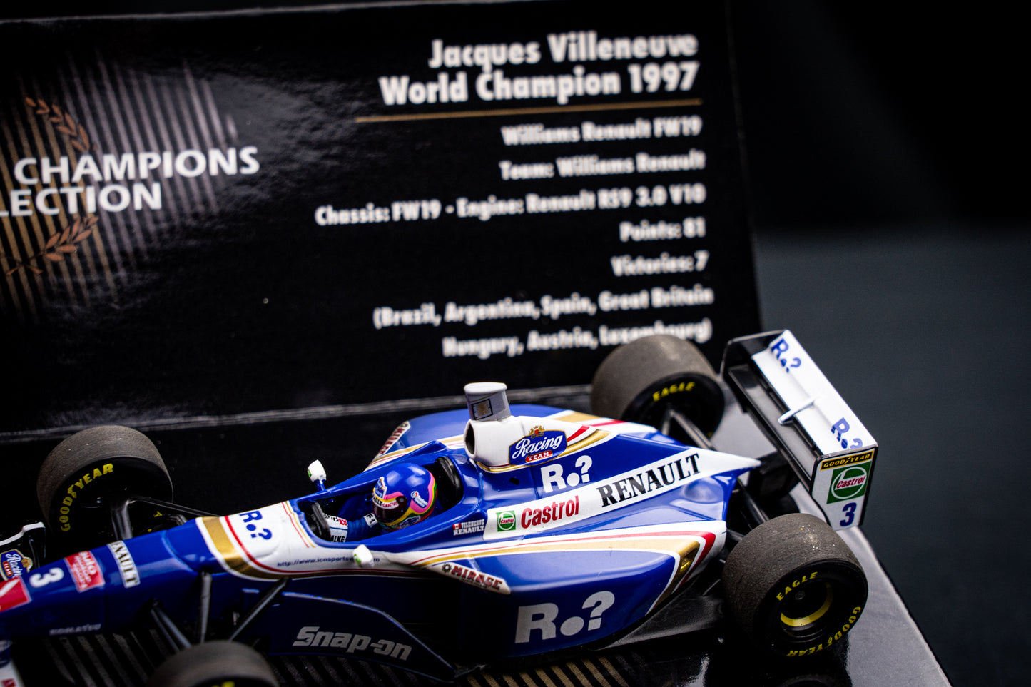 Jaques Villeneuve #3 Williams FW19 Formel 1 Weltmeister 1997 - Minichamps 1:43