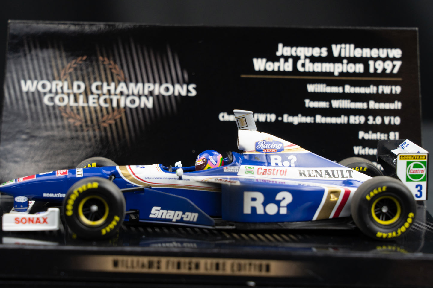 Jaques Villeneuve #3 Williams FW19 Formel 1 Weltmeister 1997 - Minichamps 1:43