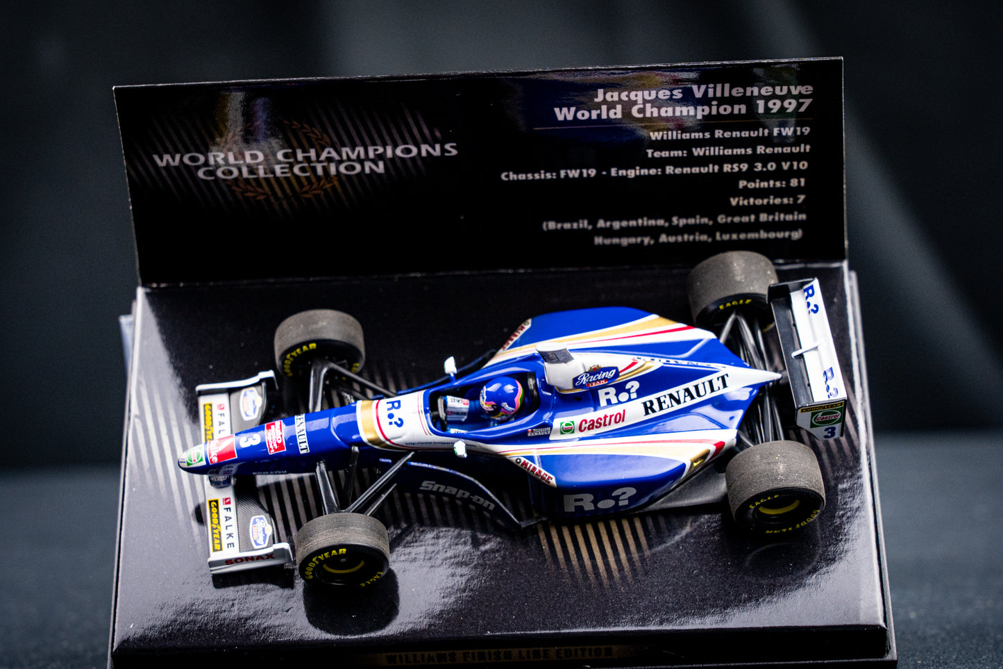 Jaques Villeneuve #3 Williams FW19 Formel 1 Weltmeister 1997 - Minichamps 1:43