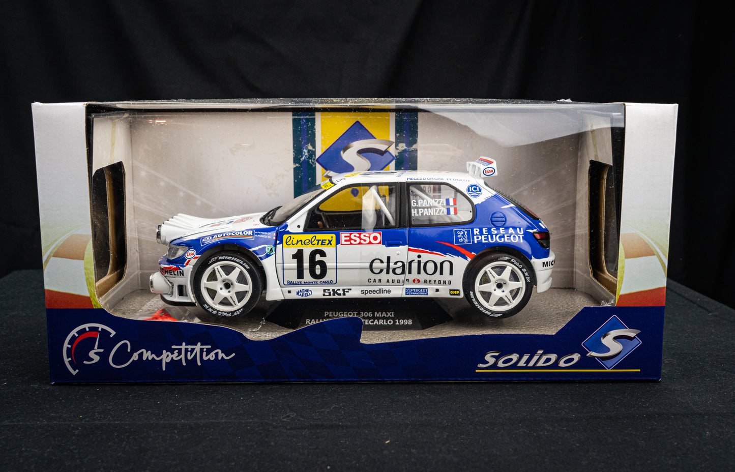 Peugeot 306 Maxi #16 G. Panizzi / H. Panizzi - Rallye Monte Carlo 1998 - Solido 1:18