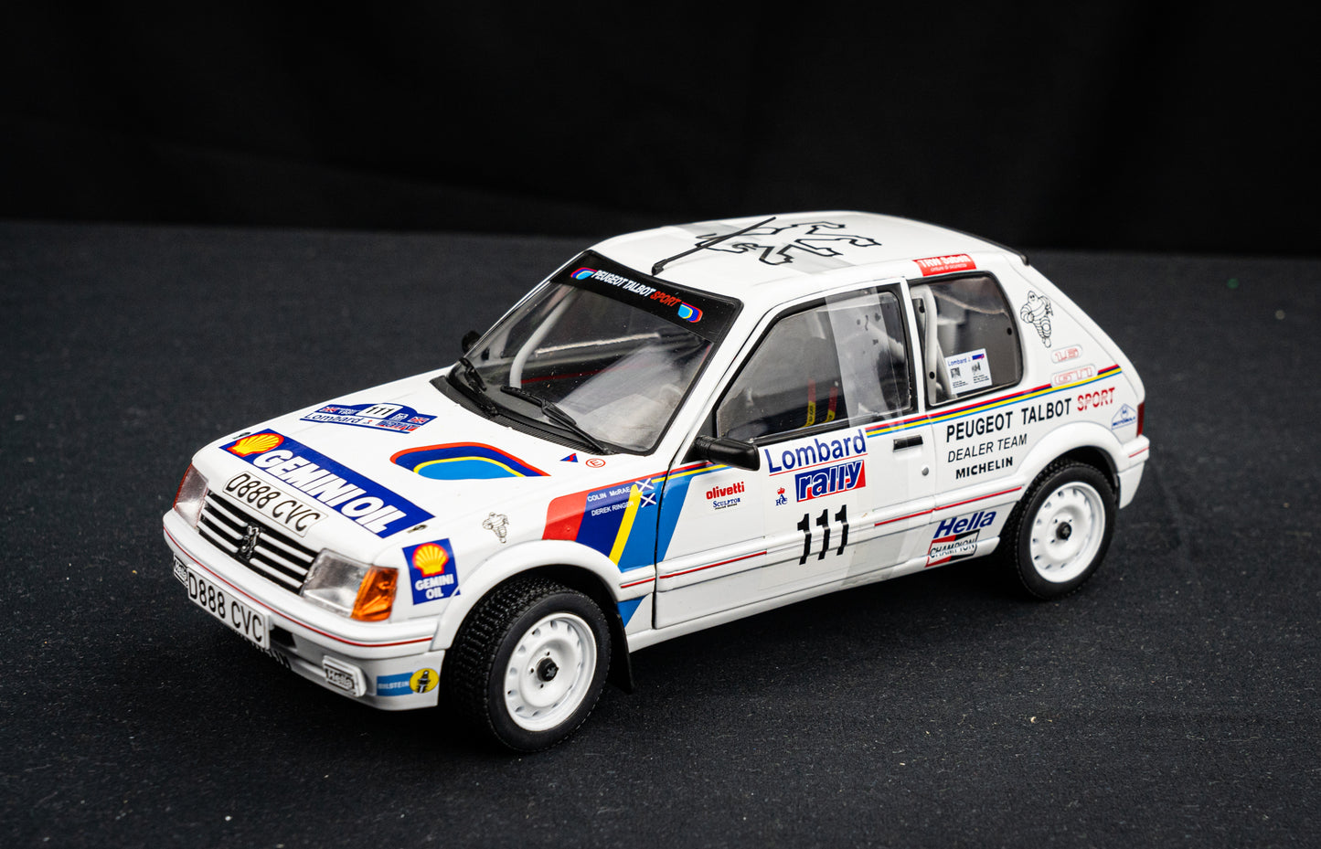 Peugeot 205 GTi #111 C. McRae / D. Ringer - Lombard RAC Rallye 1988 - Solido 1:18