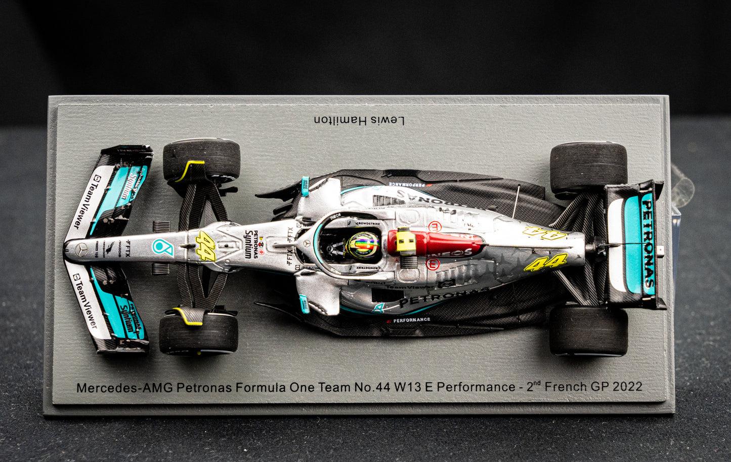 Lewis Hamilton 300. Grand Prix Mercedes-AMG W13E #44 2nd French GP 2022, Spark 1:43,