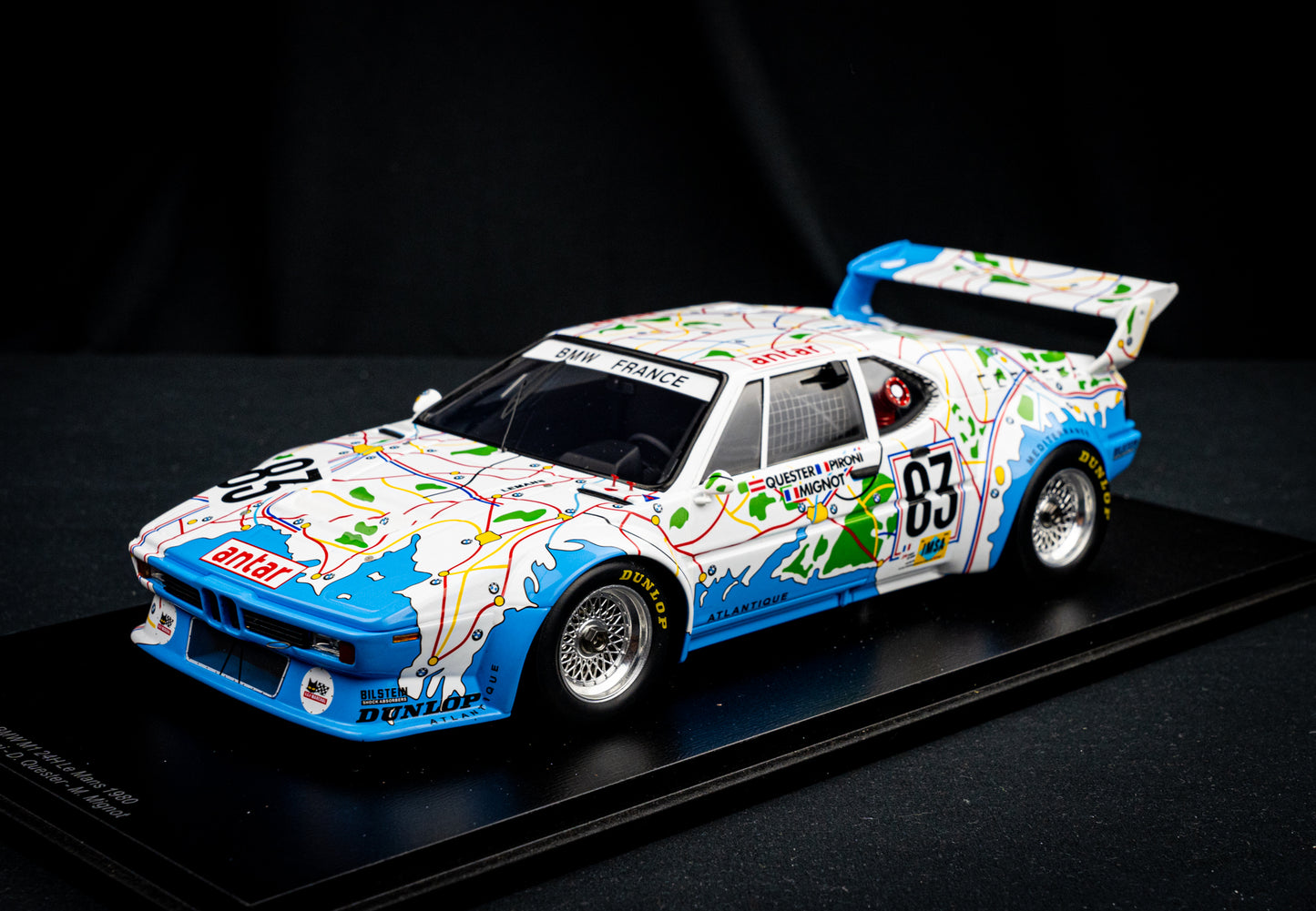 BMW M1 #83 Pironi / Quester / Mignot - 24h LeMans 1980 - Spark 1:18